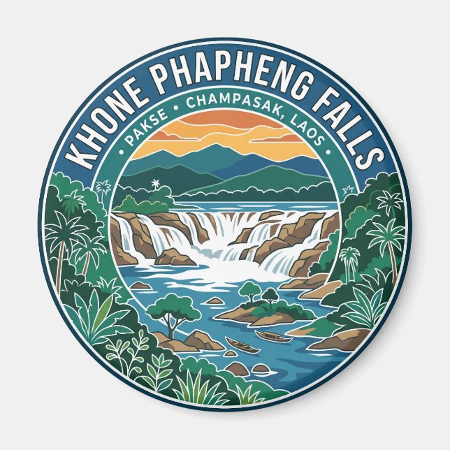 Imã Cataratas Khone Phapheng Laos (Frente)