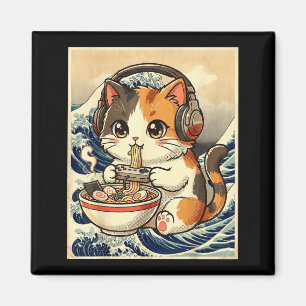 Imã Cate Ramen Anime Gamer Arte Japonês Retro Vintage