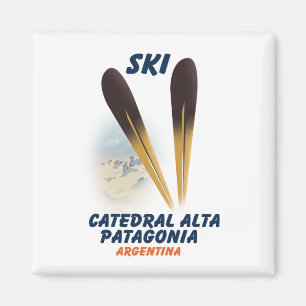 Imã Catedral Alta Patagonia, Argentina pôster de esqui
