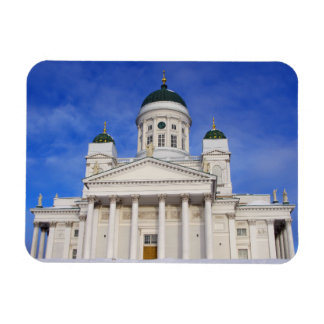 Ímã Catedral de Helsínquia na neve do inverno