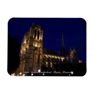 Ímã Catedral de Notre Dame à noite, Paris, França