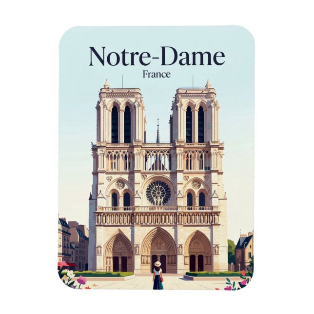 Ímã Catedral de Notre-Dame França (Vertical)