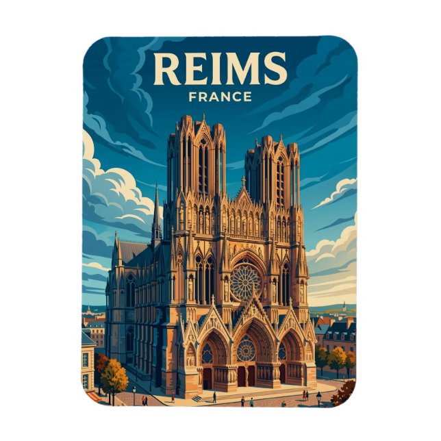 Ímã Catedral de Reims França (Vertical)