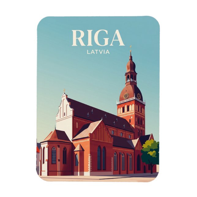 Ímã Catedral de Riga Letônia (Vertical)