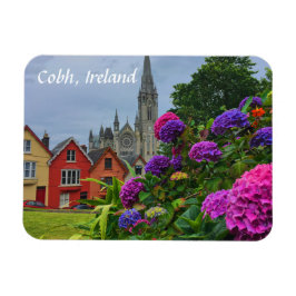 Ímã Catedral e Flores Cobh Ireland Magnet