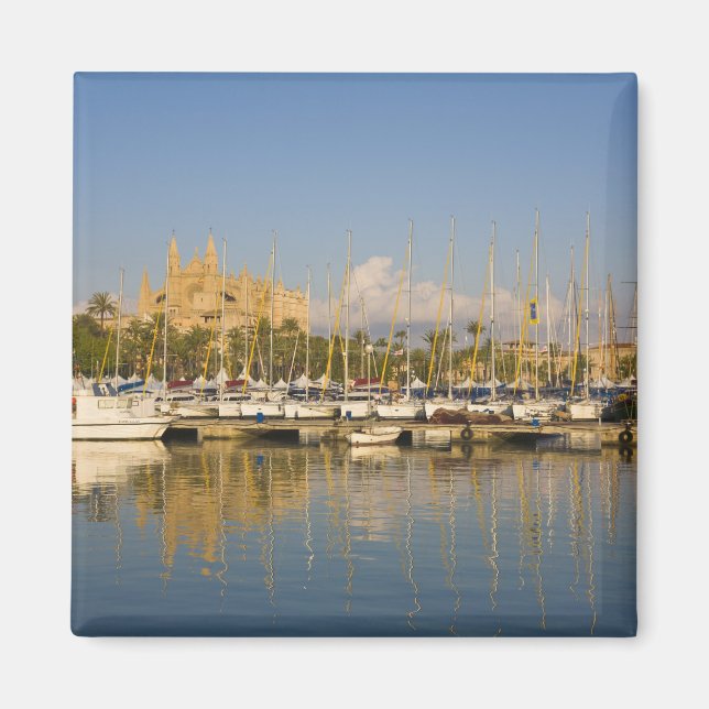 Imã Catedral e marina, Palma, Maiorca, Espanha (Frente)