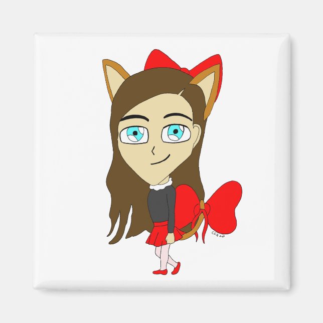Imã catgirl chibi (Frente)
