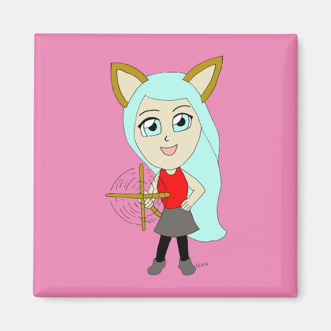 Imã catgirl chibi (Frente)