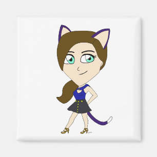 Imã catgirl chibi