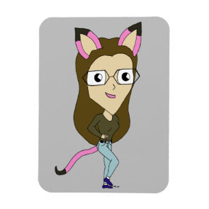 Ímã catgirl chibi