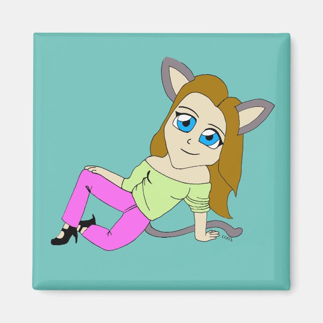 Imã catgirl chibi (Frente)