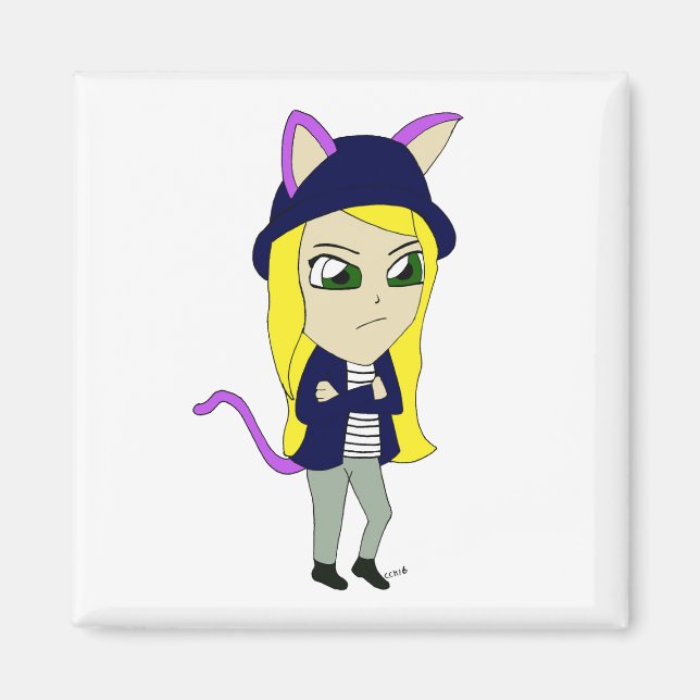 Imã catgirl chibi (Frente)