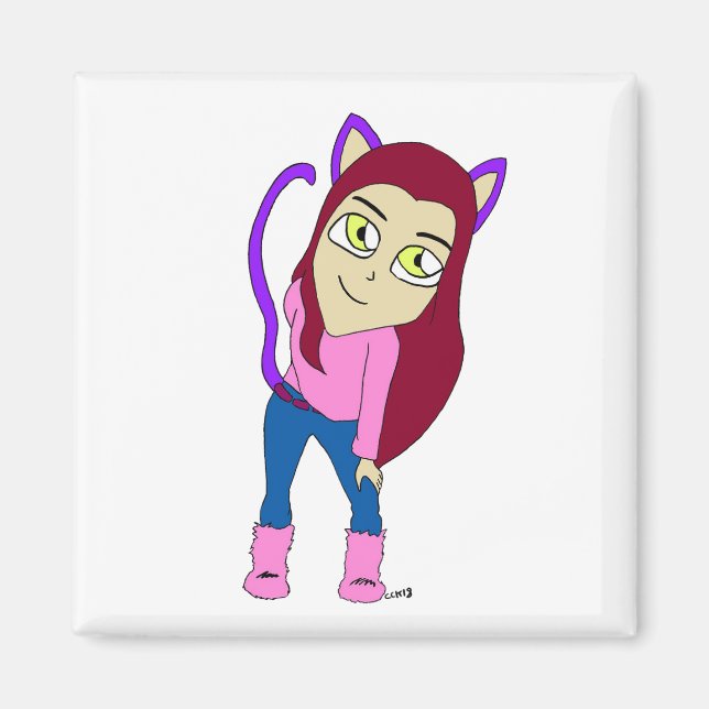 Imã catgirl chibi (Frente)