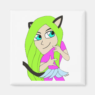 Imã catgirl chibi