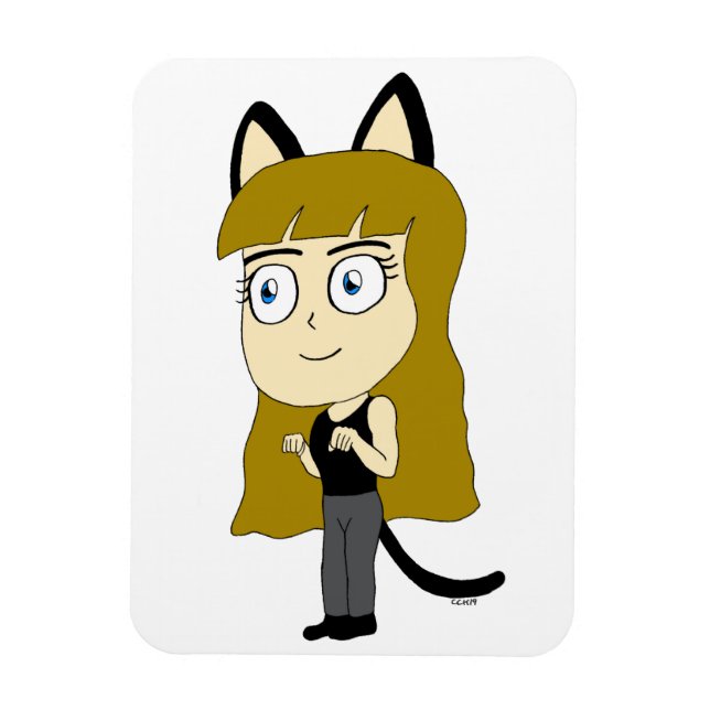 Ímã catgirl chibi (Vertical)