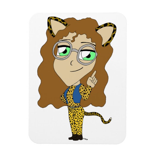 Ímã catgirl chibi (Vertical)