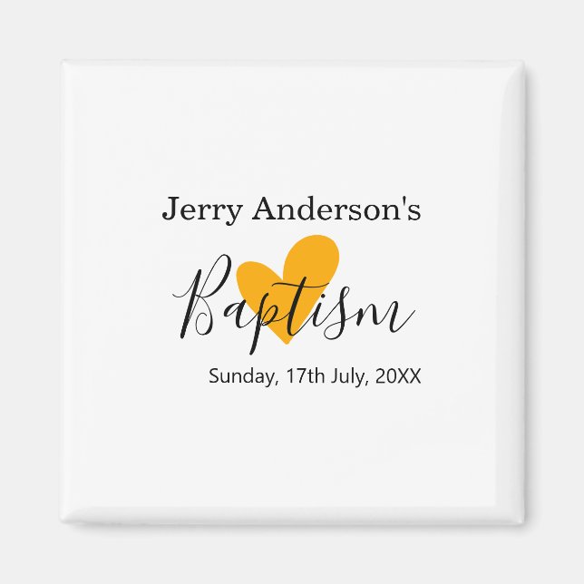 Imã Catholic baptism kids modern simple QR minimal (Frente)