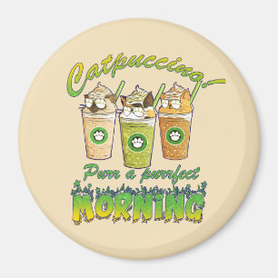 Imã Catpuccino - Purr a Purfect Morning Gato Cinto
