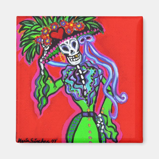 Imã Catrina Corazon Verde (Frente)
