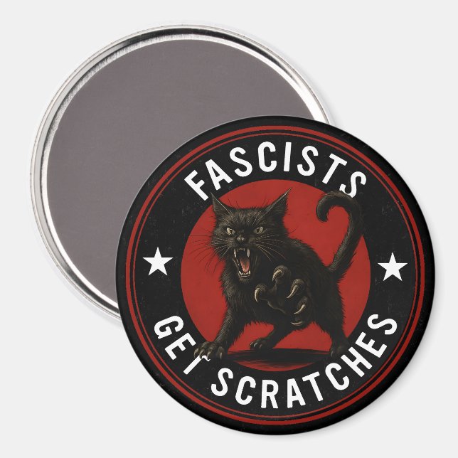 Imã Cats Against Fascists (Front/Back)