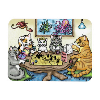 Ímã Cats Playing Pathfinder por Carrie Michael