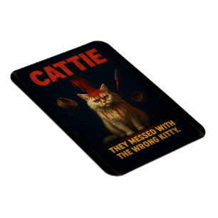 Ímã CATTIE – Paródia Divertida de Terror Felino