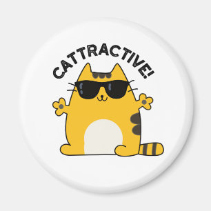 Imã Cattrative Funny Attrative Cat Pun