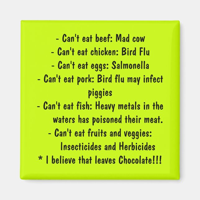 Imã Causas - Alimentação saudável (Frente)