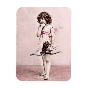 Ímã cauteloso do Cupido dos namorados do vintage