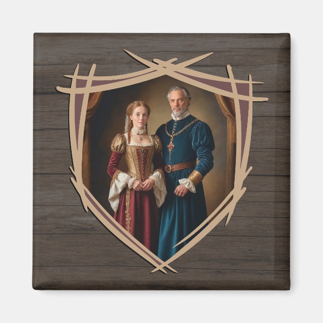 Imã Cavaleiro Casaco de Armas Medieval Vintage (Frente)