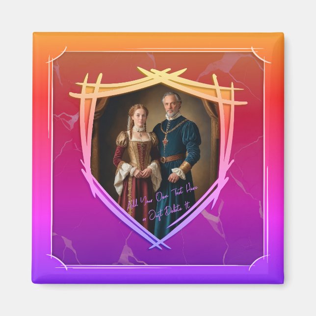 Imã Cavaleiro Casaco de Braços Medieval Dedicação Assa (Frente)