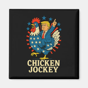Imã Cavaleiro de Frango Trump Meme Divertido