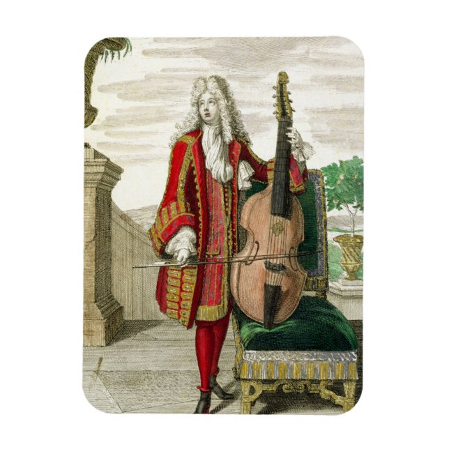 Ímã Cavalheiro tocando violoncelo, publicado c.1688-90 (Vertical)