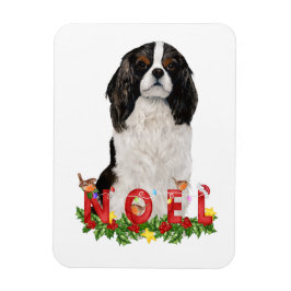Ímã Cavalier King Charles Noel Natal em Aquarela