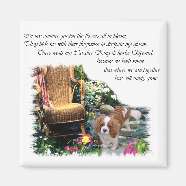 Imã Cavalier King Charles Spaniel Art (Frente)