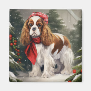 Imã Cavalier King Charles Spaniel Cachorro Natal