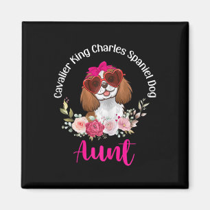 Imã Cavalier King Charles Spaniel Cachorro Tia Floral