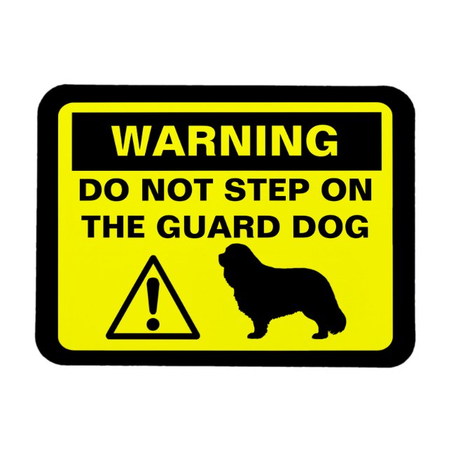 Ímã Cavalier King Charles Spaniel Cão de Guarda Alerta (Horizontal)