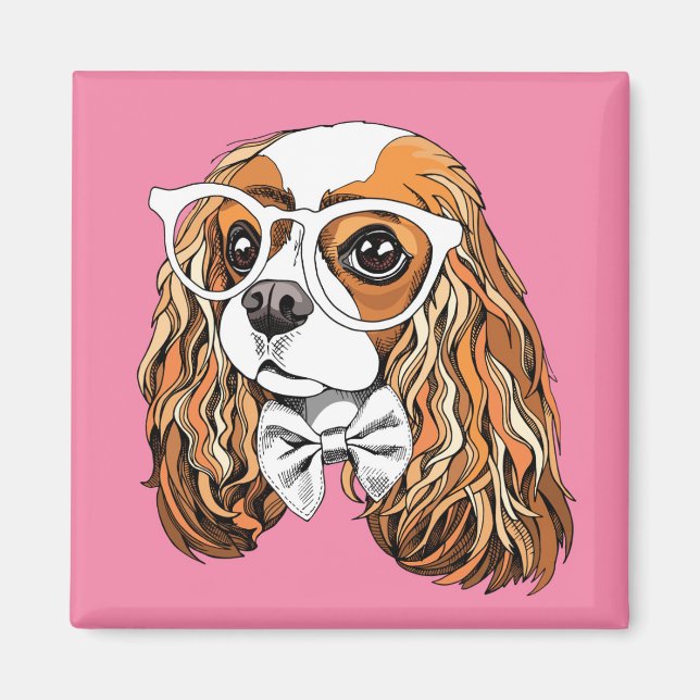 Imã Cavalier King Charles Spaniel Portrait (Frente)