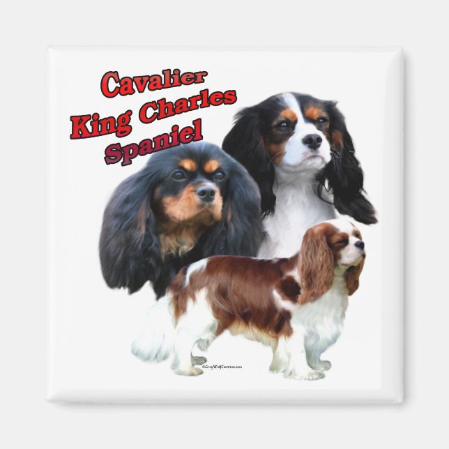 Imã Cavalier King Charles Spaniel Trio 2 - Magnet (Frente)