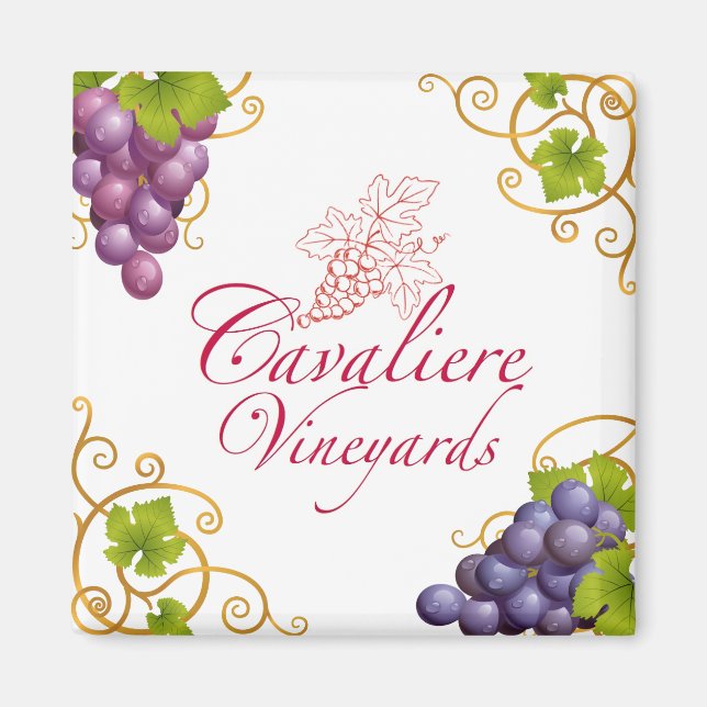 Imã Cavaliere Vineyards Magnet (Frente)