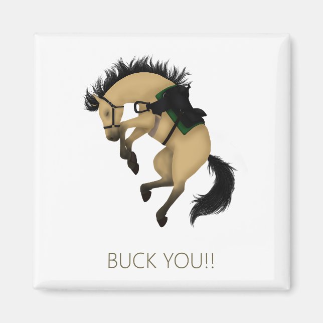 Imã Cavalinho Buckskin Engraçado! (Frente)