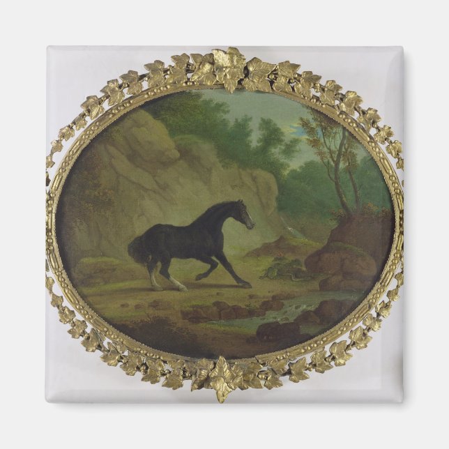 Imã Cavalo Assustado por Cobra, 1792 (óleo na canvas) (Frente)
