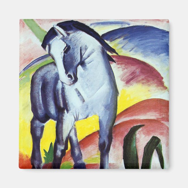 Imã Cavalo azul de Franz Marc (Frente)