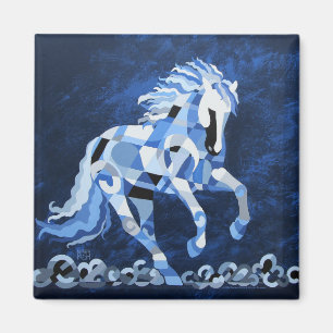 Imã Cavalo branco no luar
