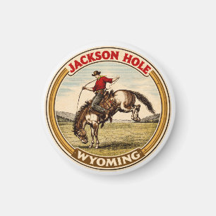 Imã Cavalo Bronco de Jackson Hole Vintage Wyoming