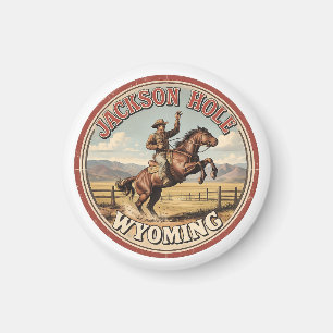 Imã Cavalo Bronco de Jackson Hole vintage Wyoming