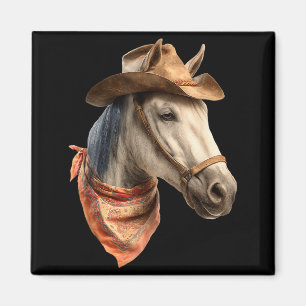 Imã Cavalo Cowboy Equestre Montando Gráfico Engraçado 