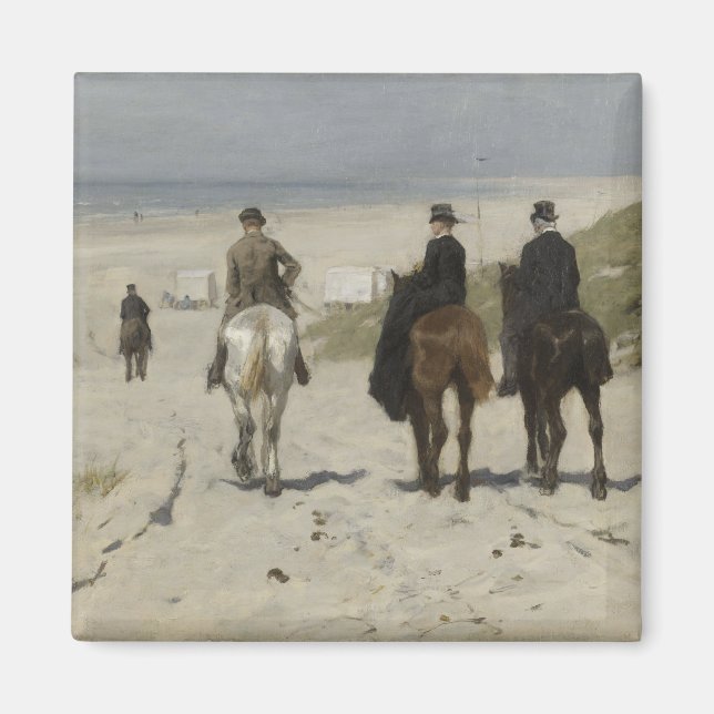 Imã Cavalo da Manhã na Praia (por Anton Mauve) (Frente)