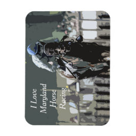 Ímã Cavalo De Corrida Com Jóquei Em Lâmpada Flexível A